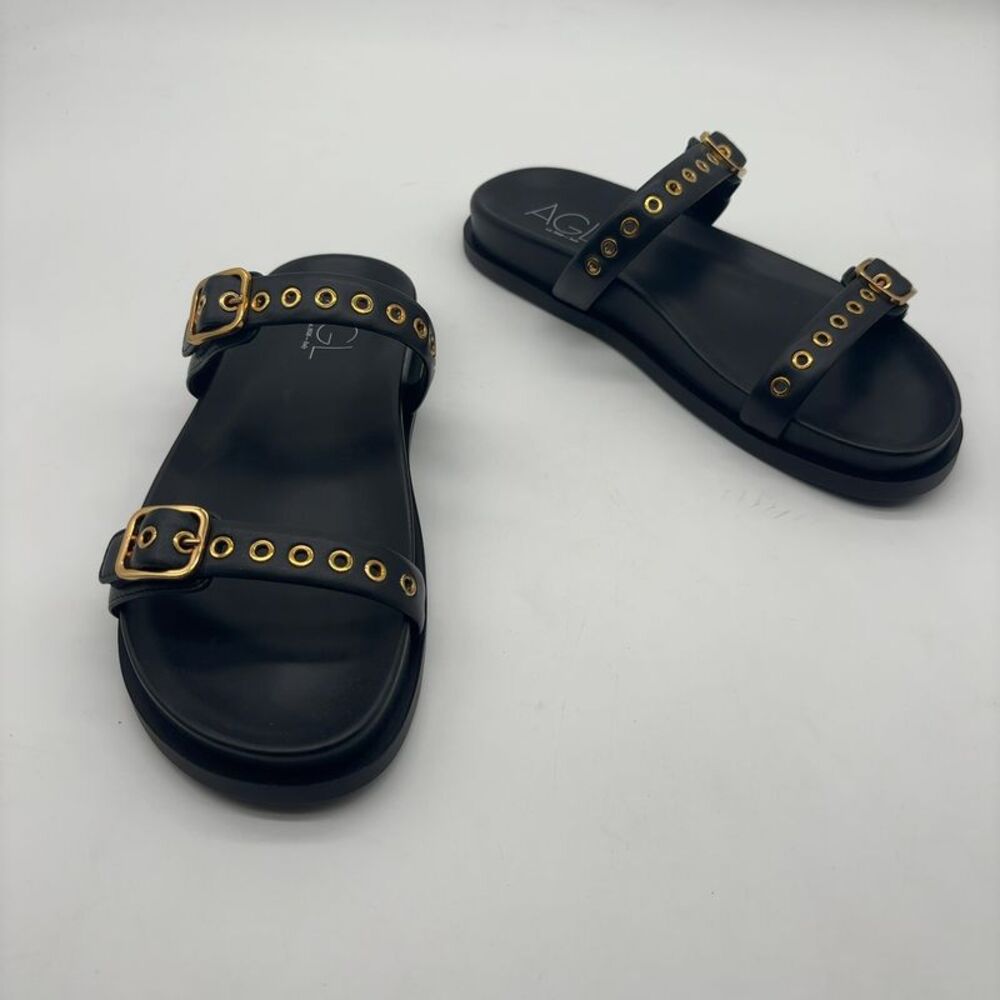 AGL Leather Slides in Multicolor